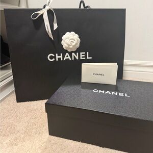 CHANEL Empty Shoe Box and Gift Bag